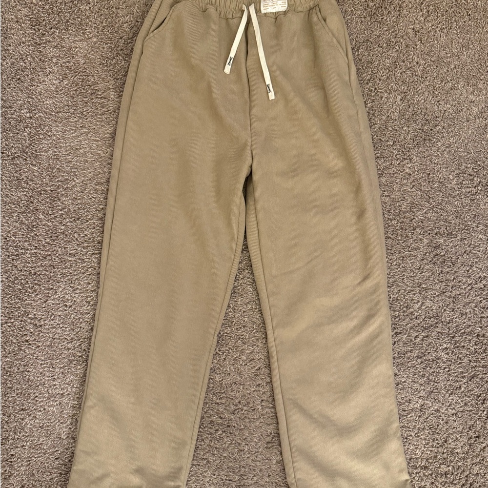 Woman’s Tan Casual Pants thermal pants with fleece lining